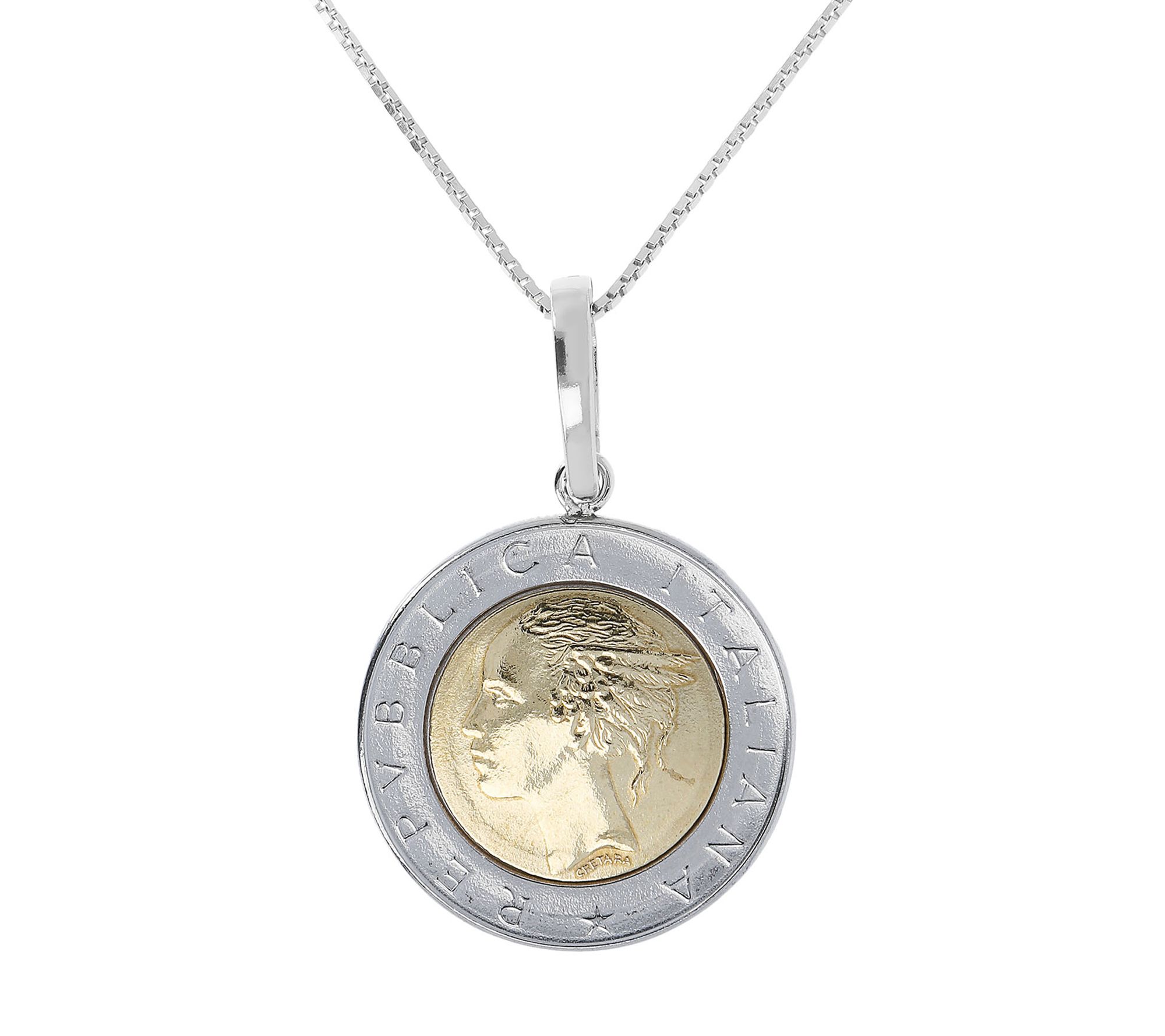 My Lira 500 Lire Coin Enhancer with Chain