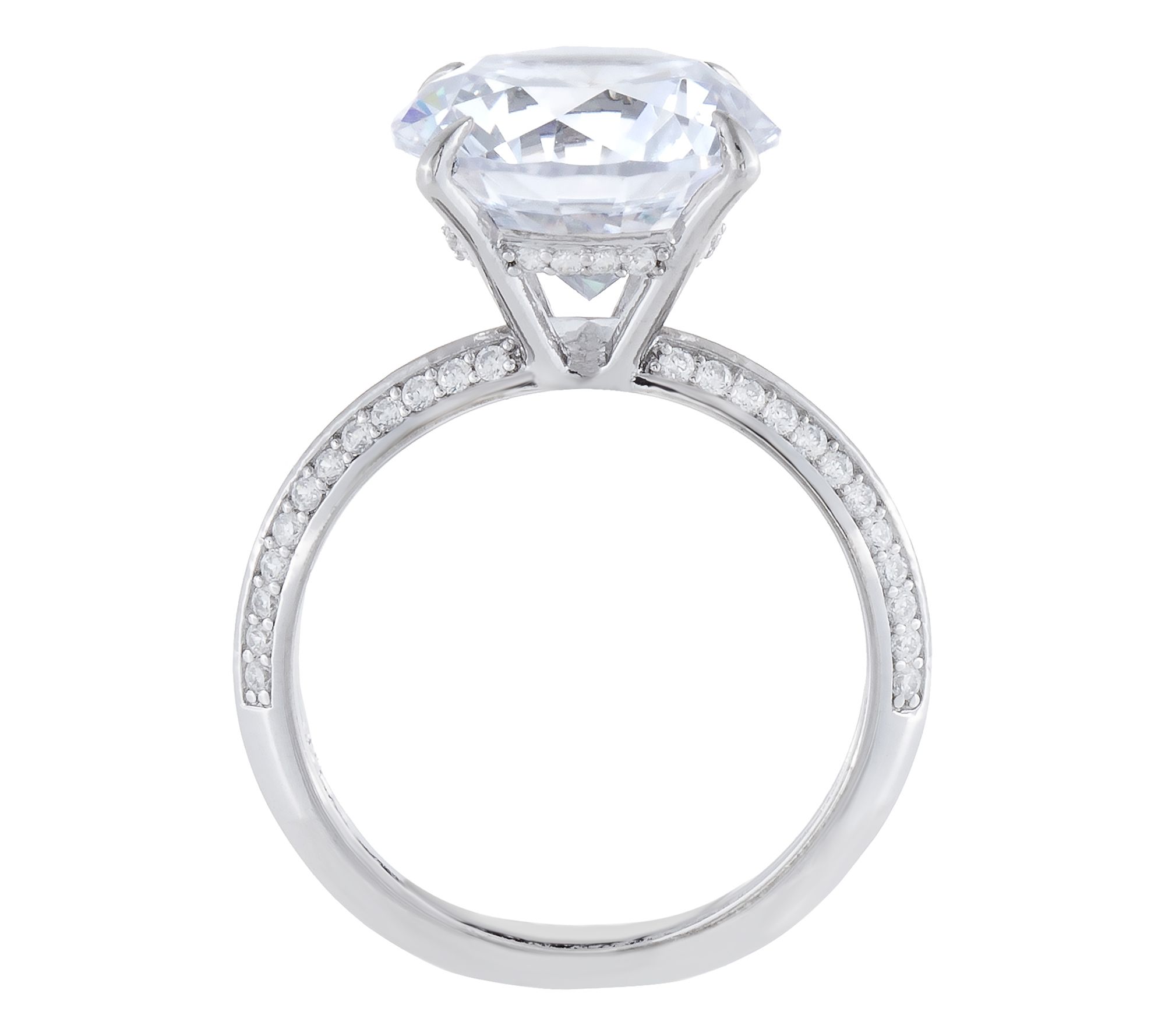 Diamonique 8.40 cttw Engagement Ring, Ster lingSilver