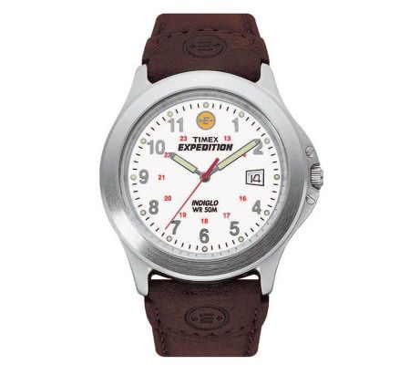 Timex Expedition Metal Field Watch with Leather Strap