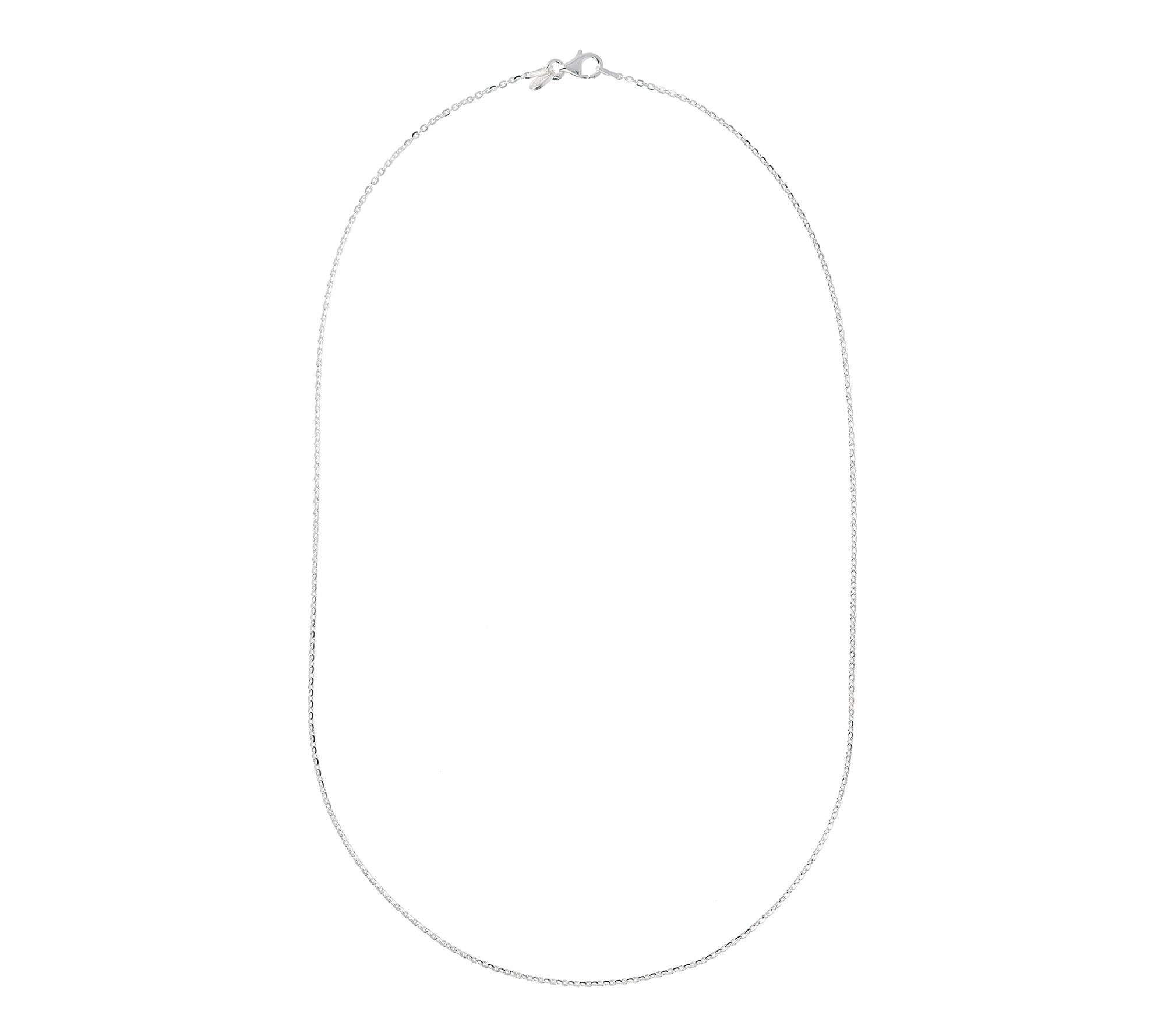 UltraFine Silver 18 Forzatina Diamond-Cut Oval Link Chain