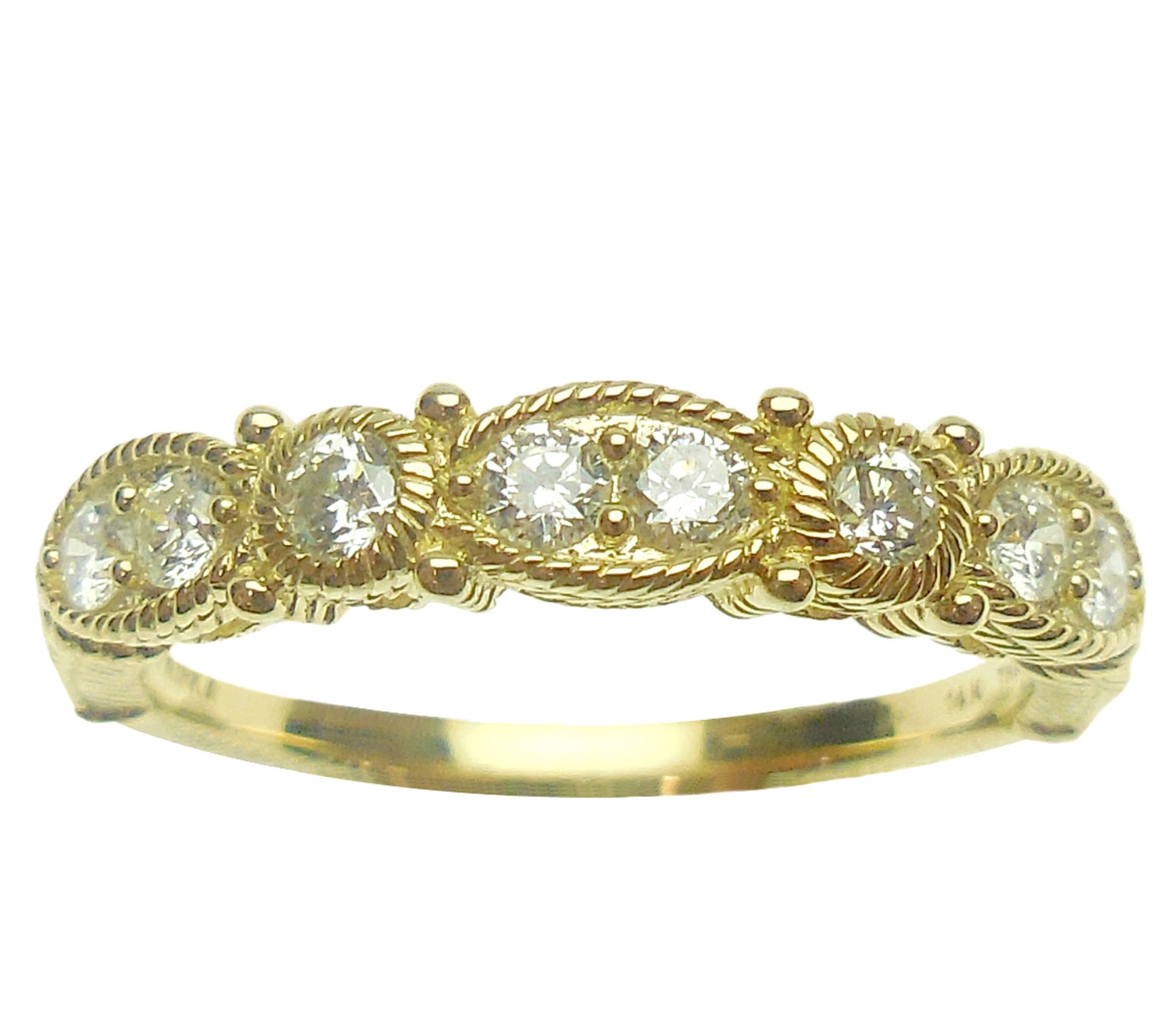 Judith Ripka 14K Gold 4/10 cttw Diamond Ring
