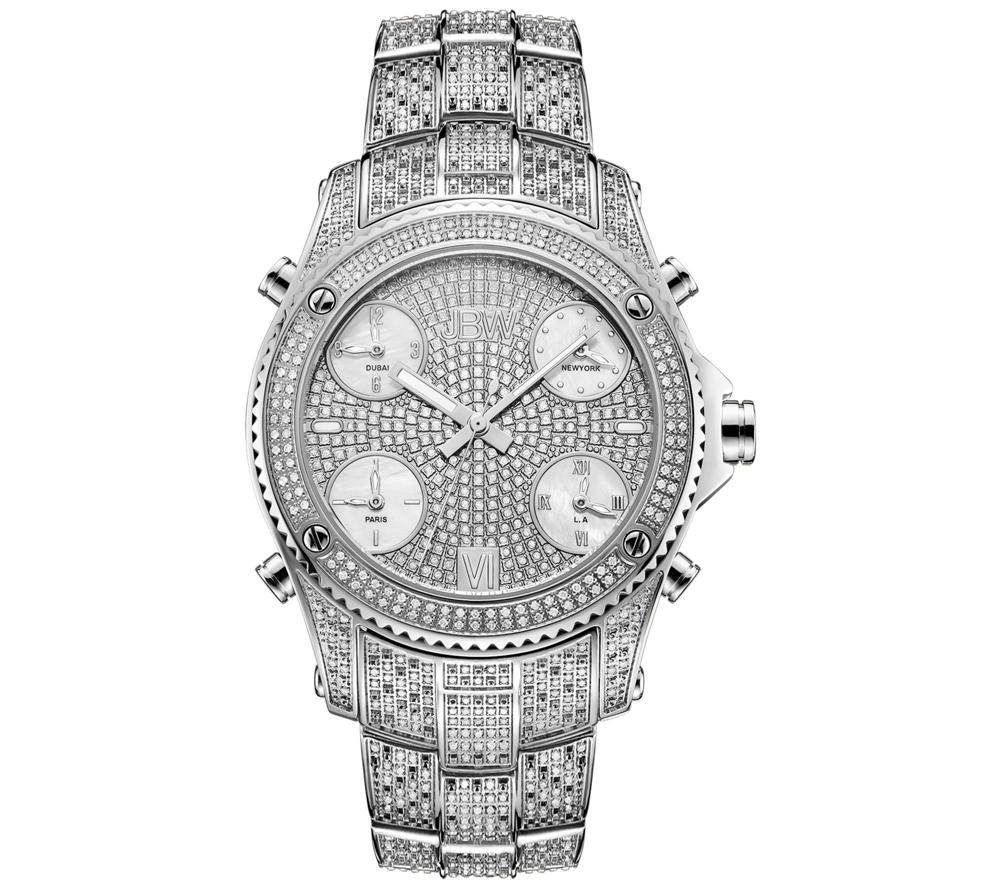 JBW Mens Jet Setter Platinum Series 2.75 ctt w Diamond Watch