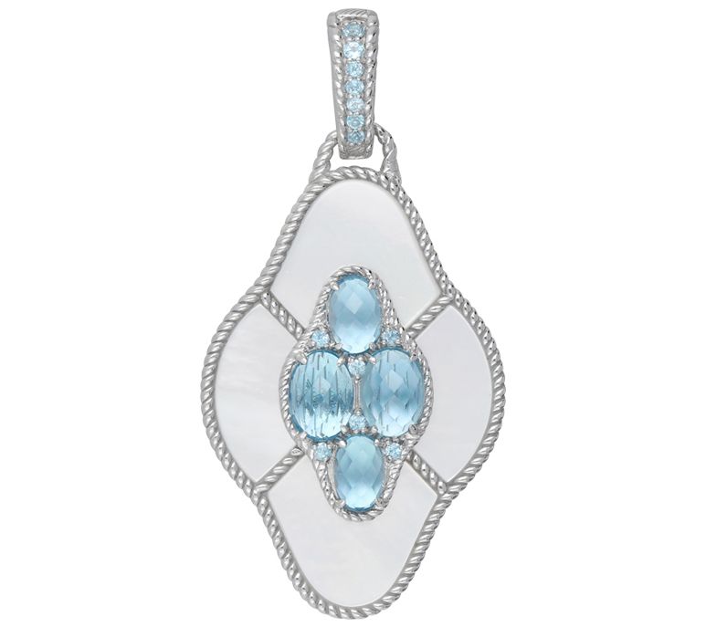 Judith Ripka Sterling Blue Multi-Gemstone Penda nt