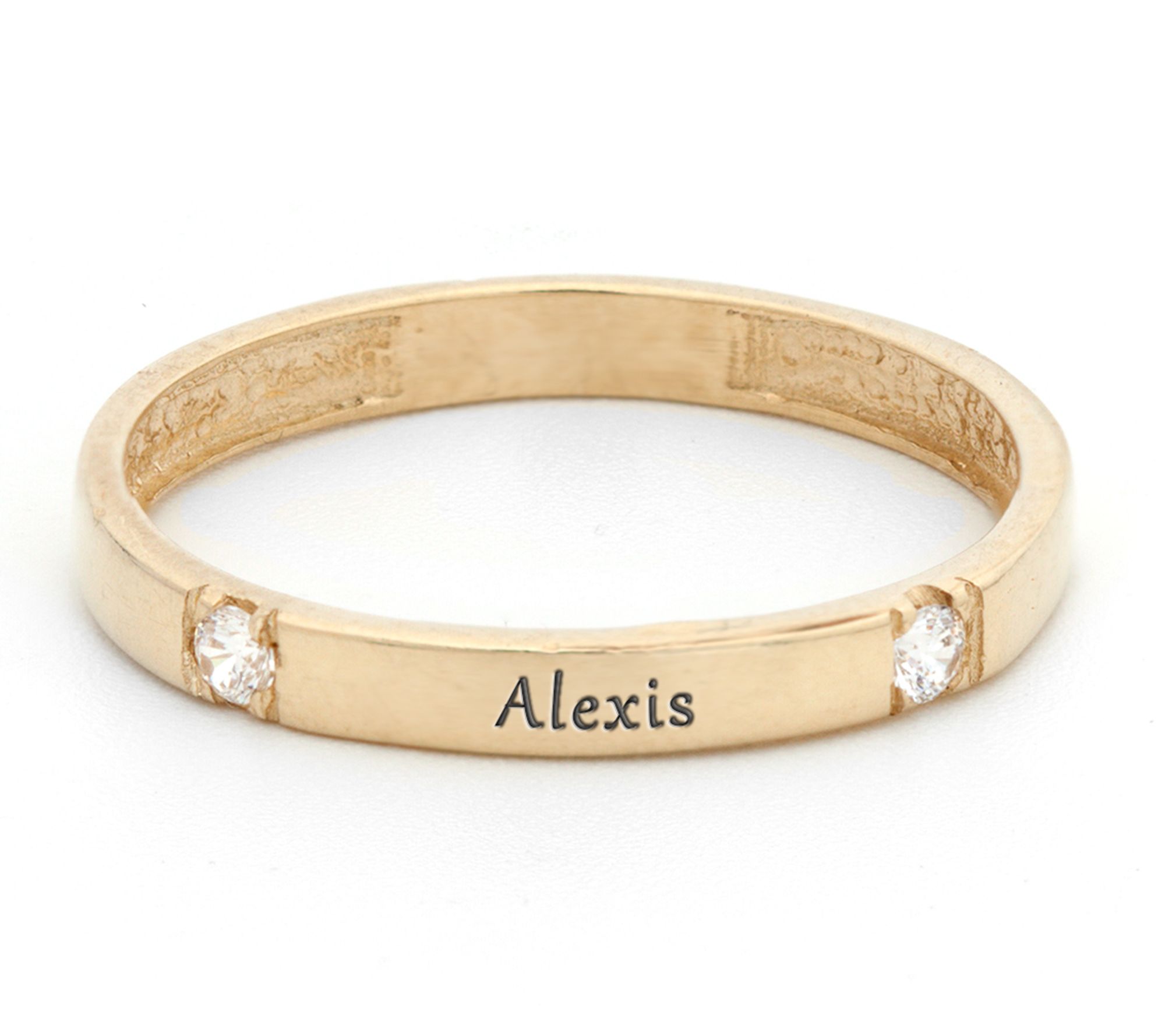 Adi Paz 14K Gold Personalized Crystal Band Ring