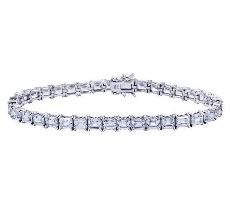 Diamonique Sterling Princess Tennis Bracelet