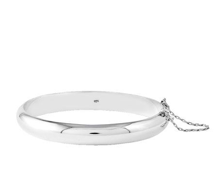 Sterling Polished Average Hinged Bangle