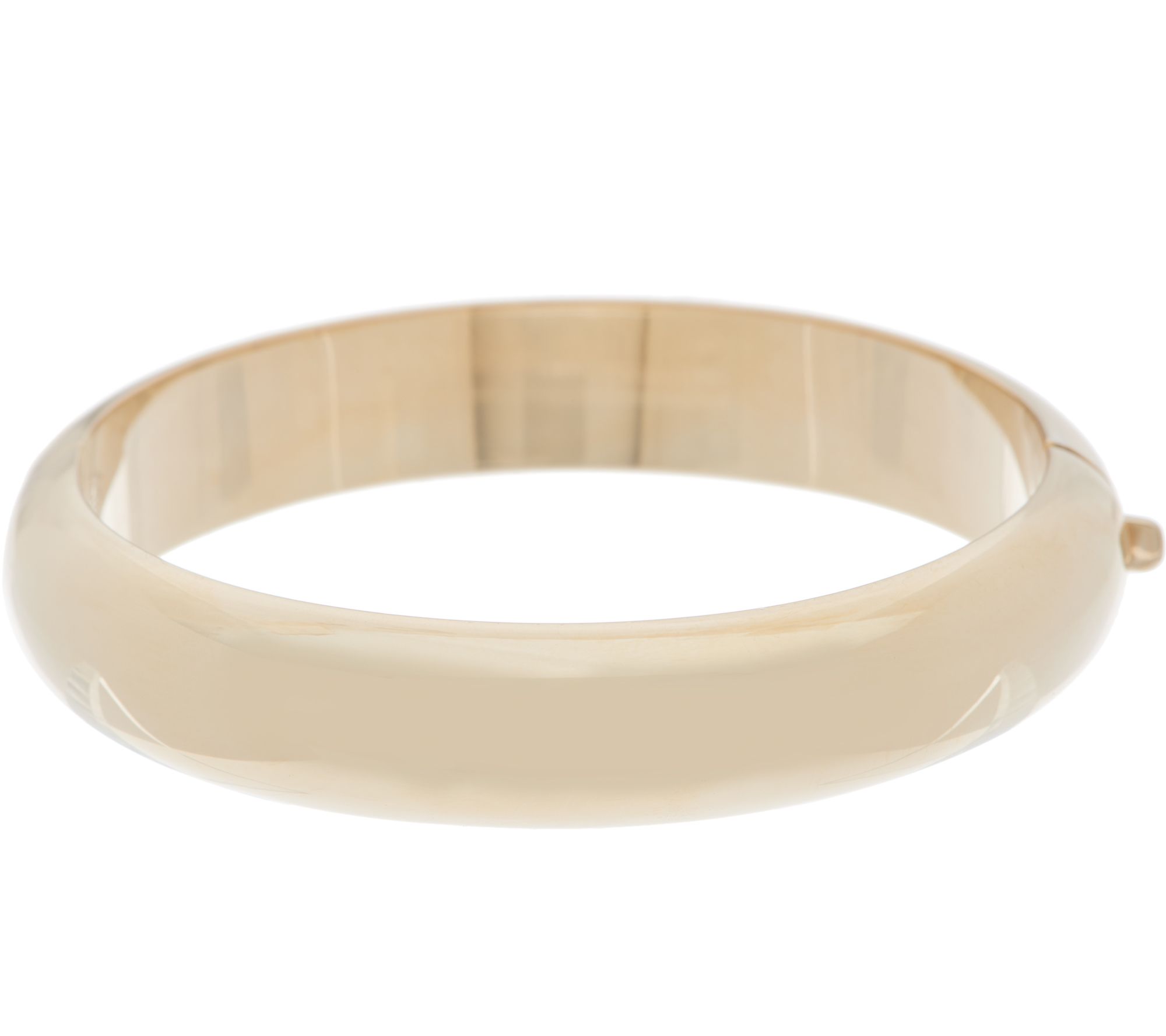As Is Sterling Silver Polished Hinged_Bangle by Silver Style