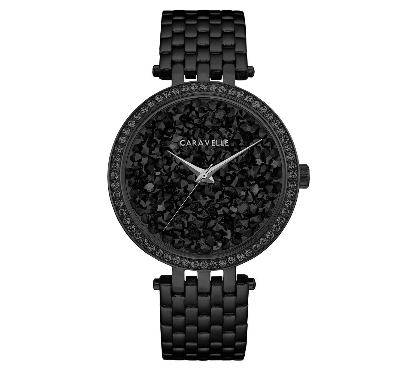 Caravelle by Bulova Women's Black Crystal Brac let Watch