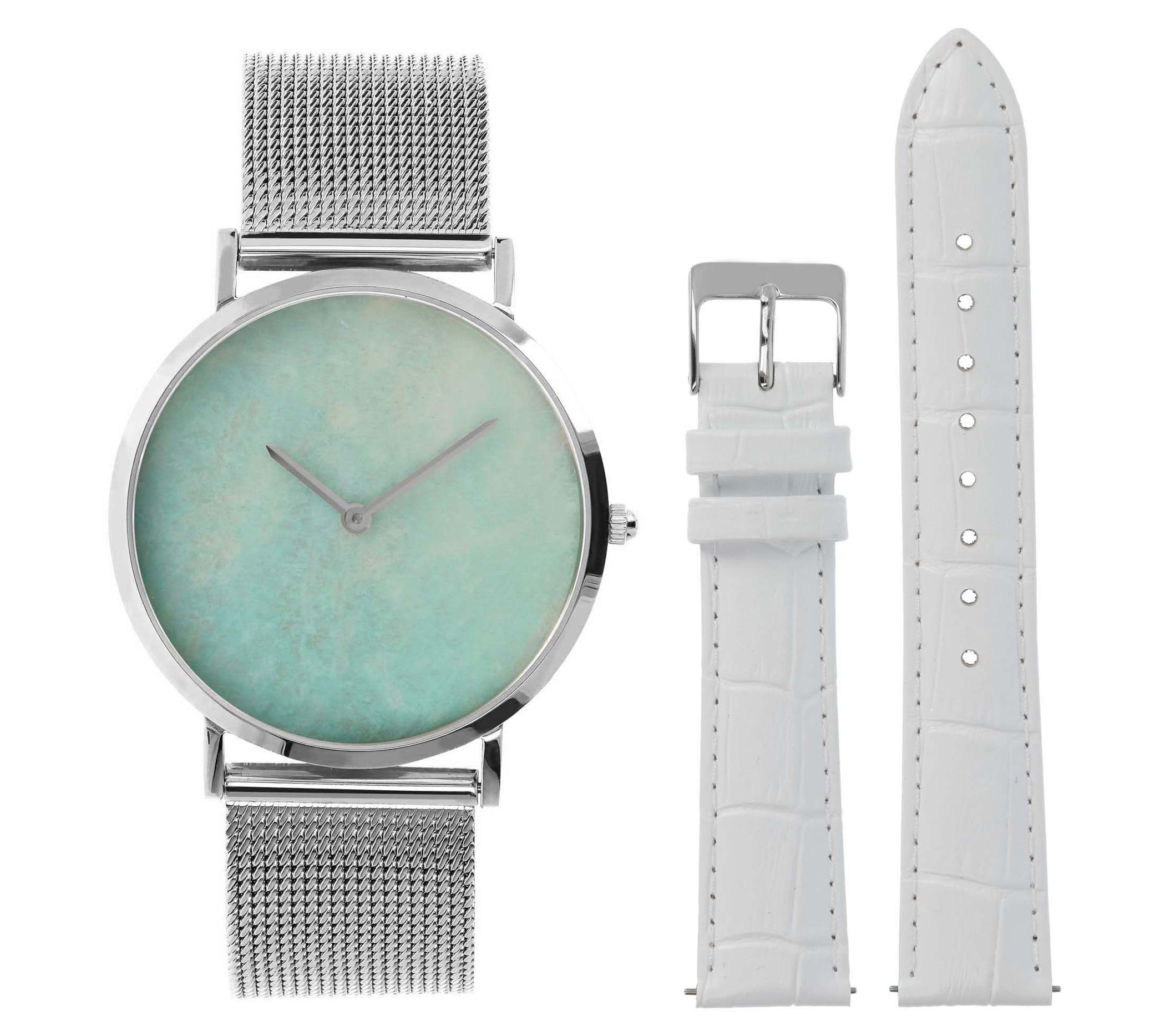 Louis Dell'Olio Stainless Steel Multi-Strap Wat h