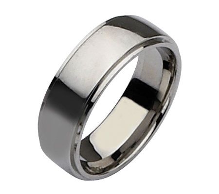 Steel by Design Ridged Edge 8mm Polished R ing