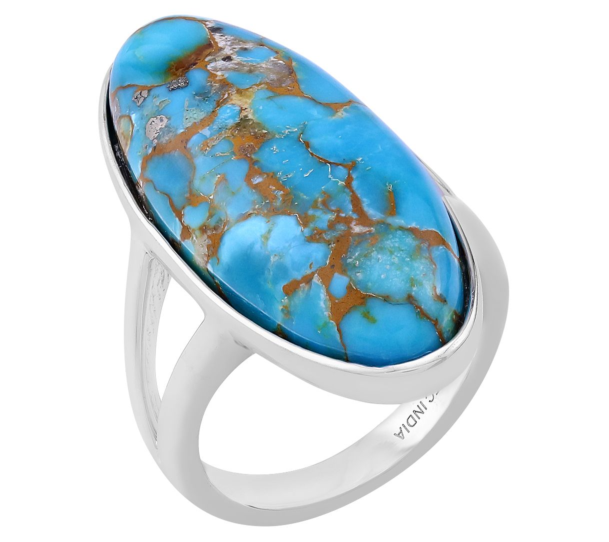 Generation Gems Sterling Sonoran Turquoise Cabo chon Ring