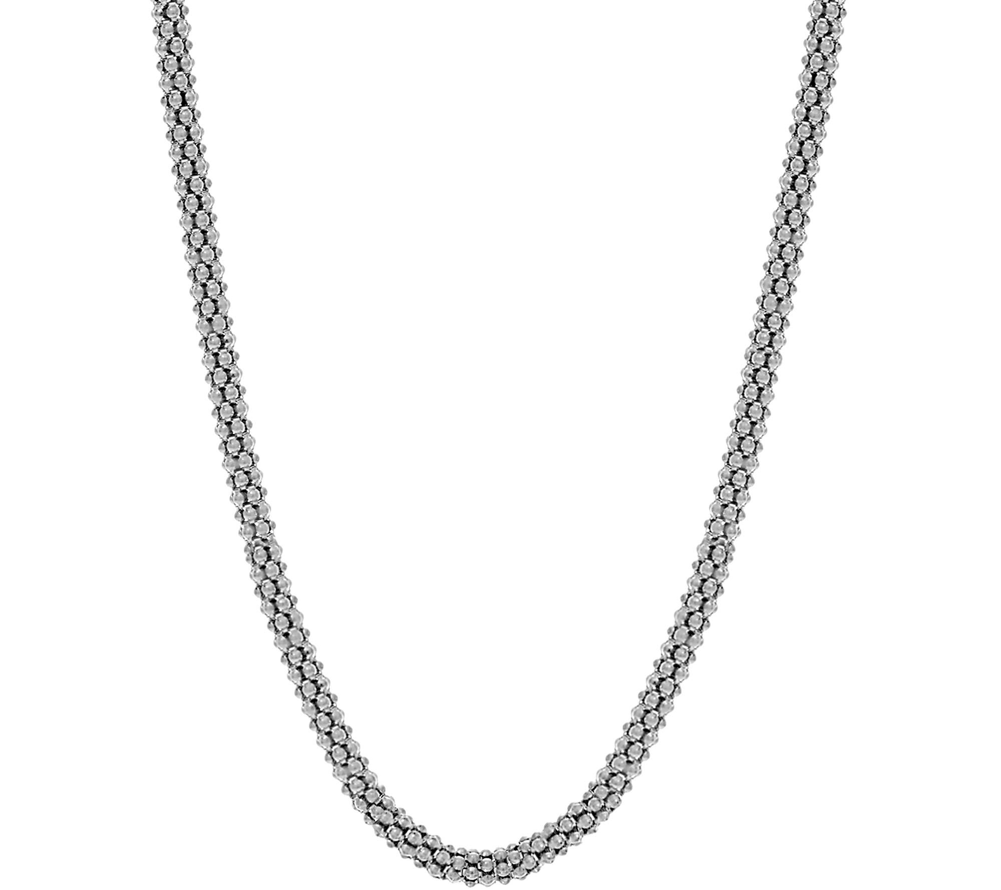 Italian Silver Bold 22 Coreana Necklace, 22.5g