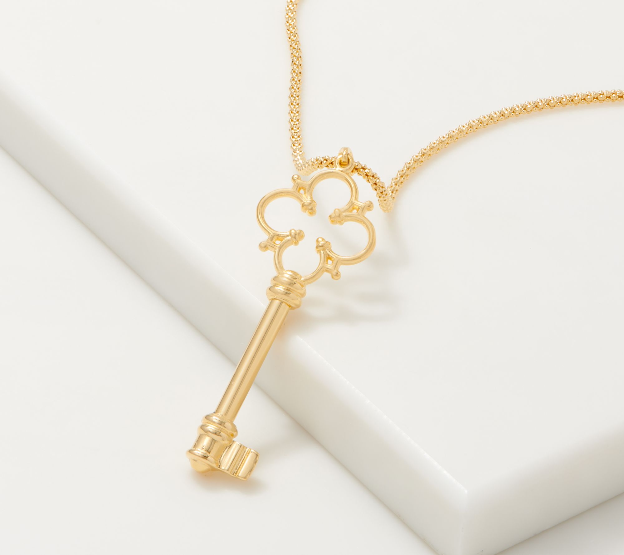 Italian Silver Key Pendant With 30 Chain 8.0g Sterling Silver