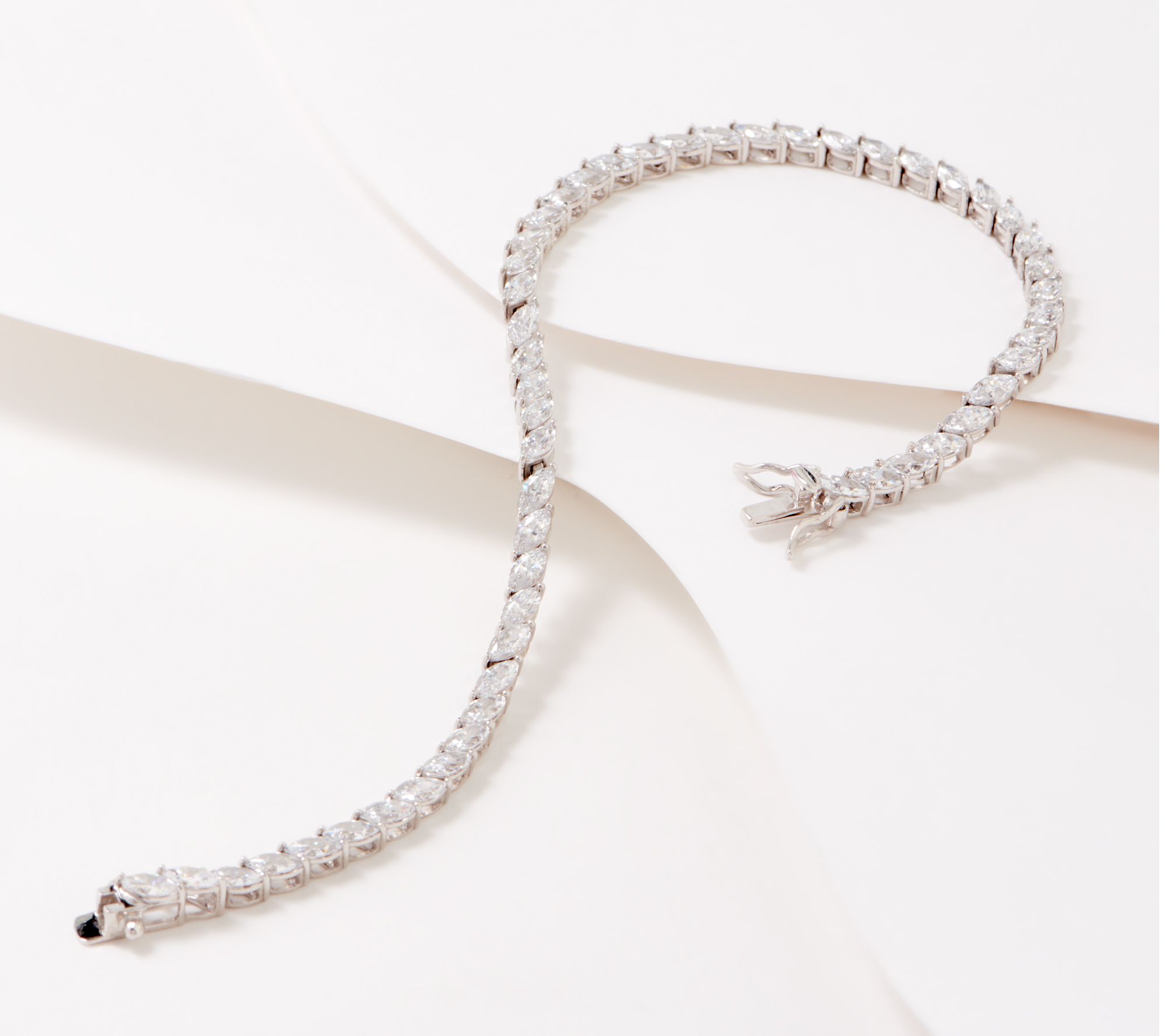 Diamonique x Lisa Mason Marquise Tennis Bracelet, 14K