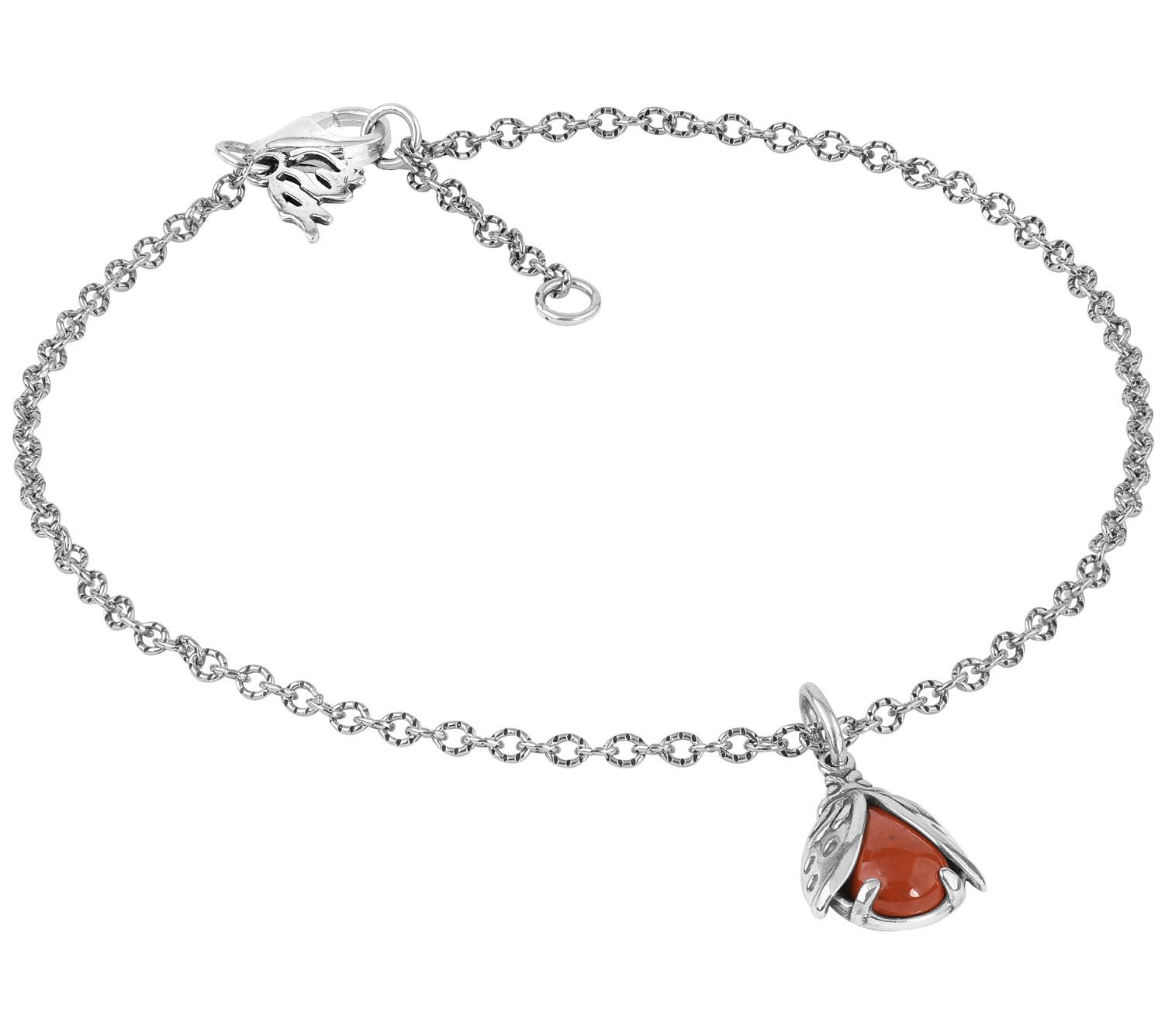 American West Sterling Gemstone Critter Ank le Bracelet