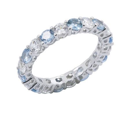 Diamonique Eternity Band Ring, Pla tinum Clad
