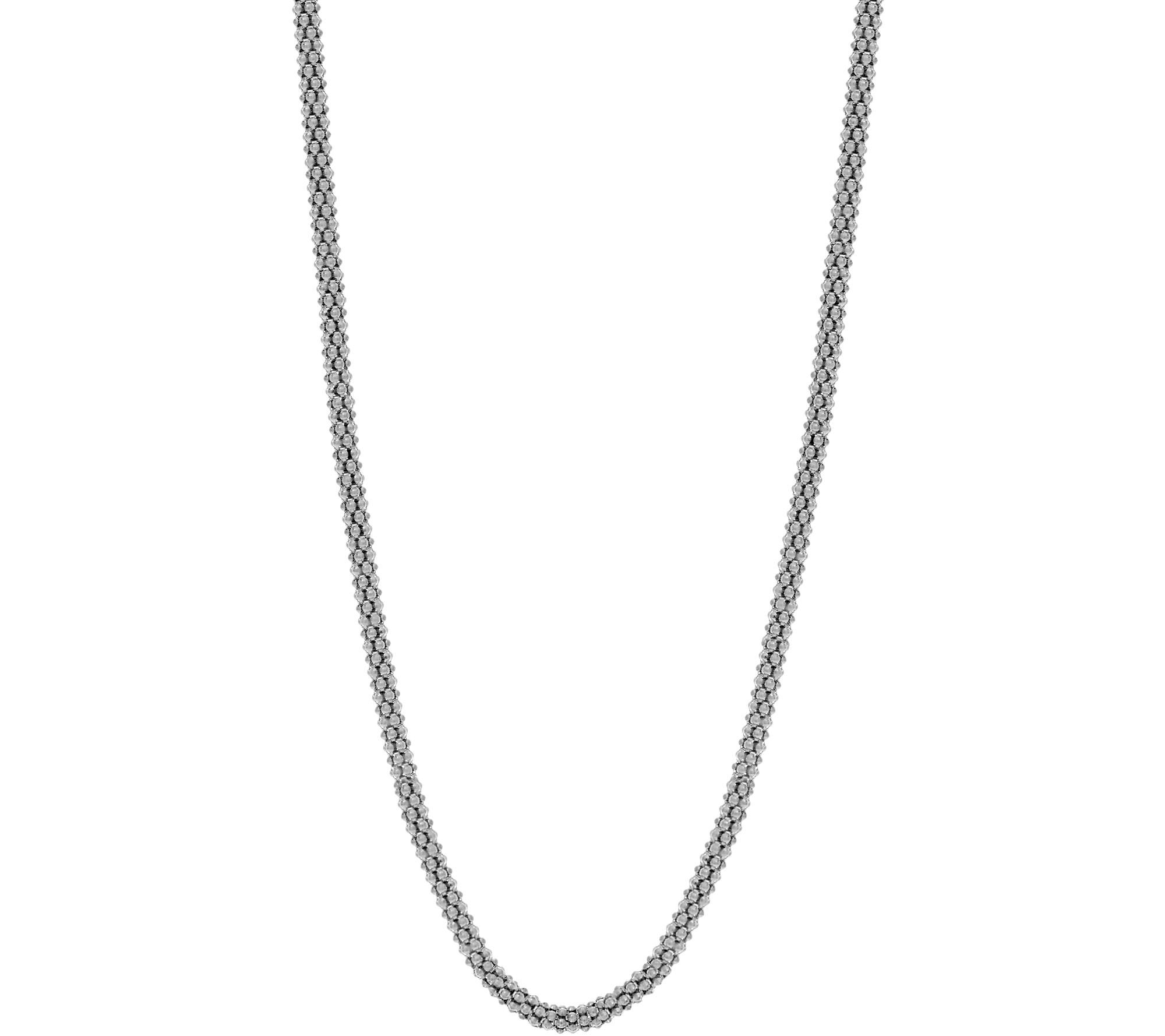 Italian Silver Bold 30 Coreana Necklace, 30.0g