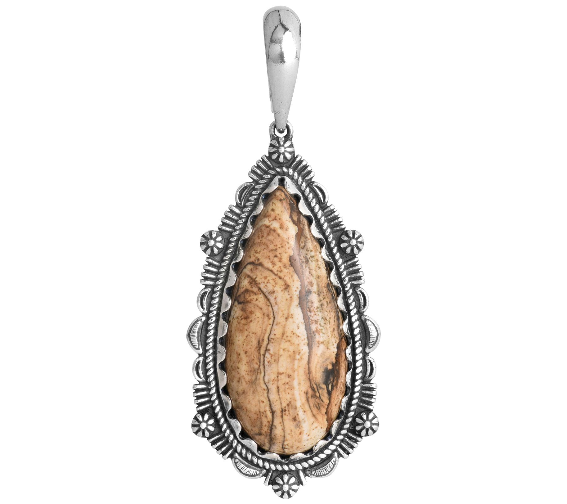American West Classics Sterling Gemstone Pear Enhancer