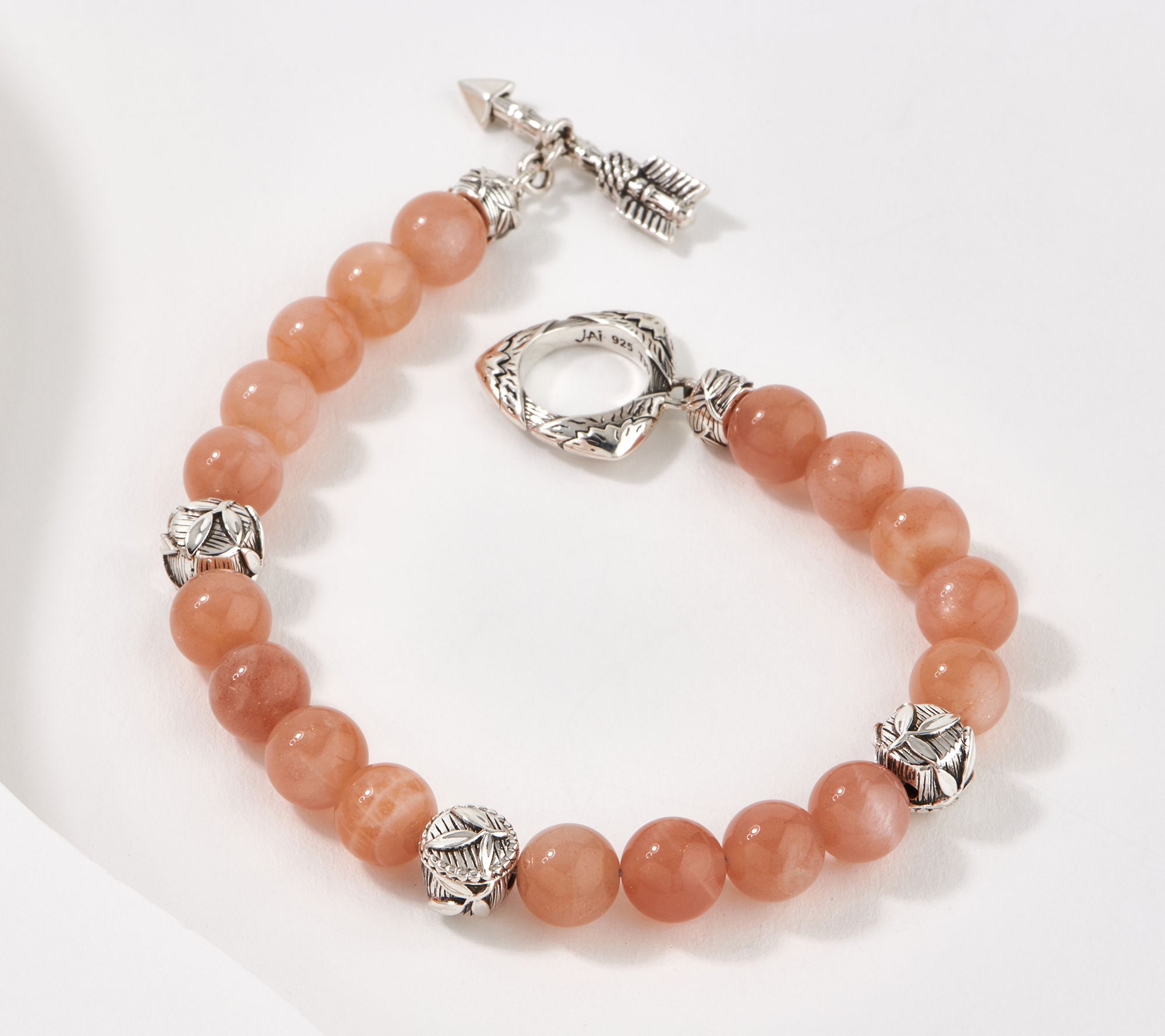 JAI Sterling Silver & Gemstone Never Give UP Summit Bracelet