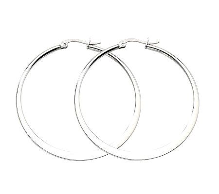 Steel by Design Tapered Hoop Earrings