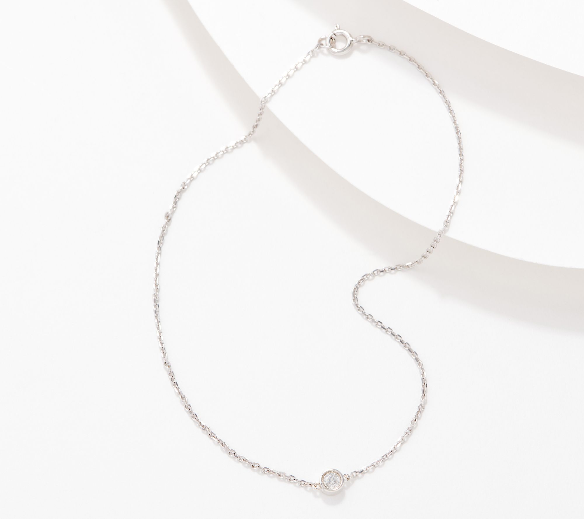 Accents by Affinity Sterling Silver Diamond Ankle Bracelet