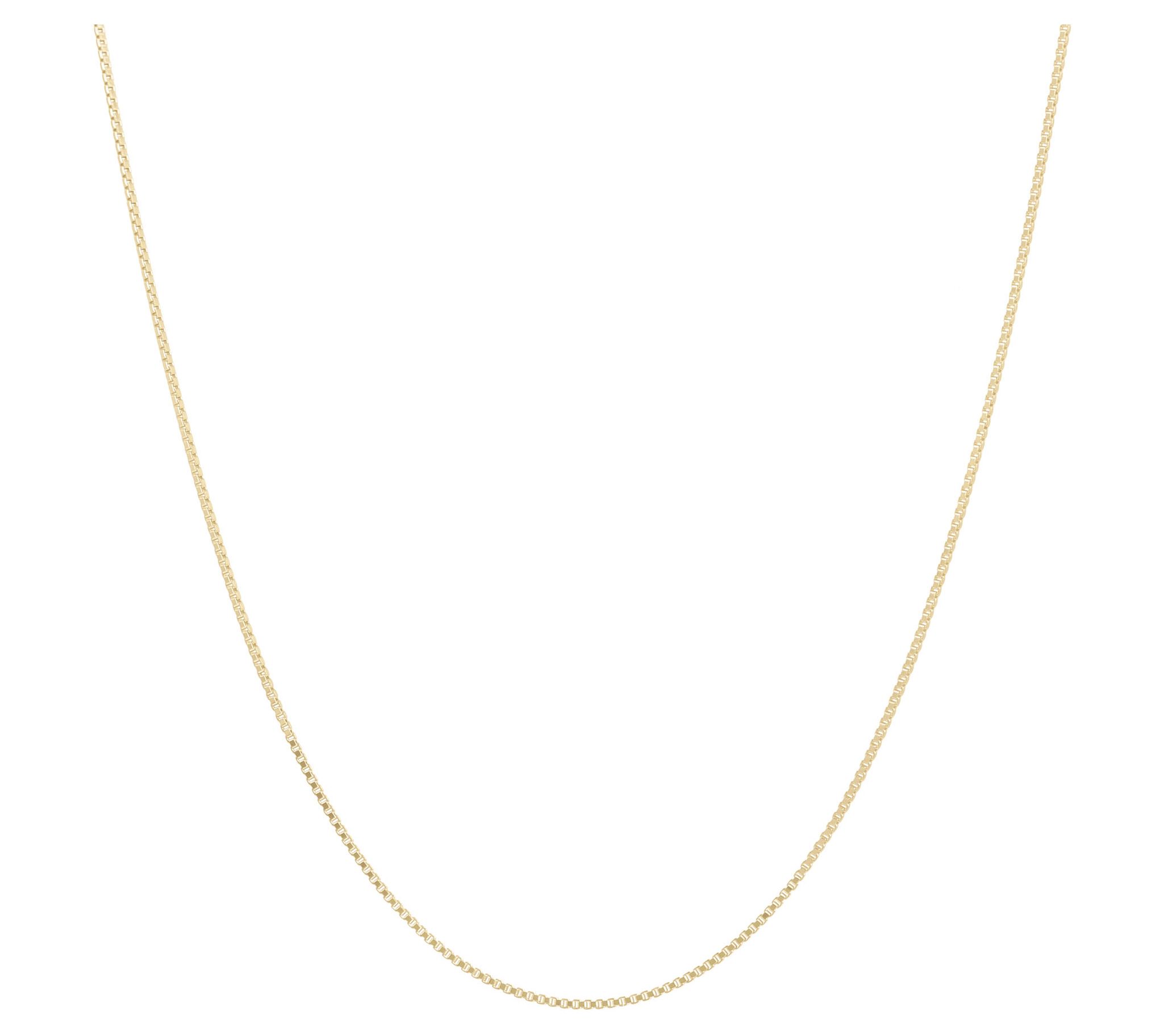 Veronese 18K Clad 20" Fine Box Chain Necklace