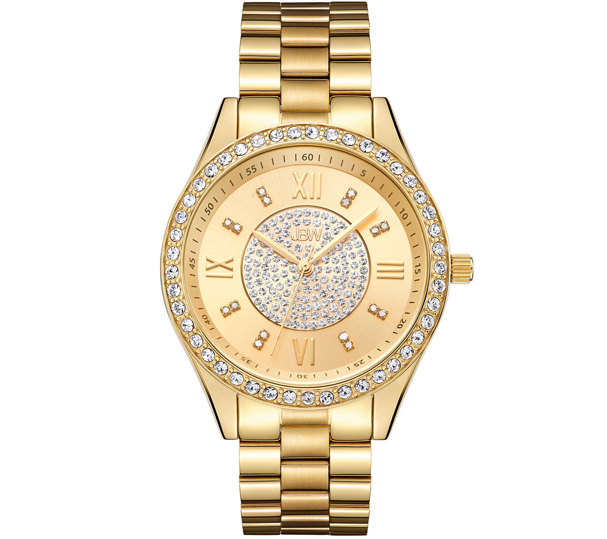 JBW Mondrian Womens Diamond 18K Gold P lated W atch