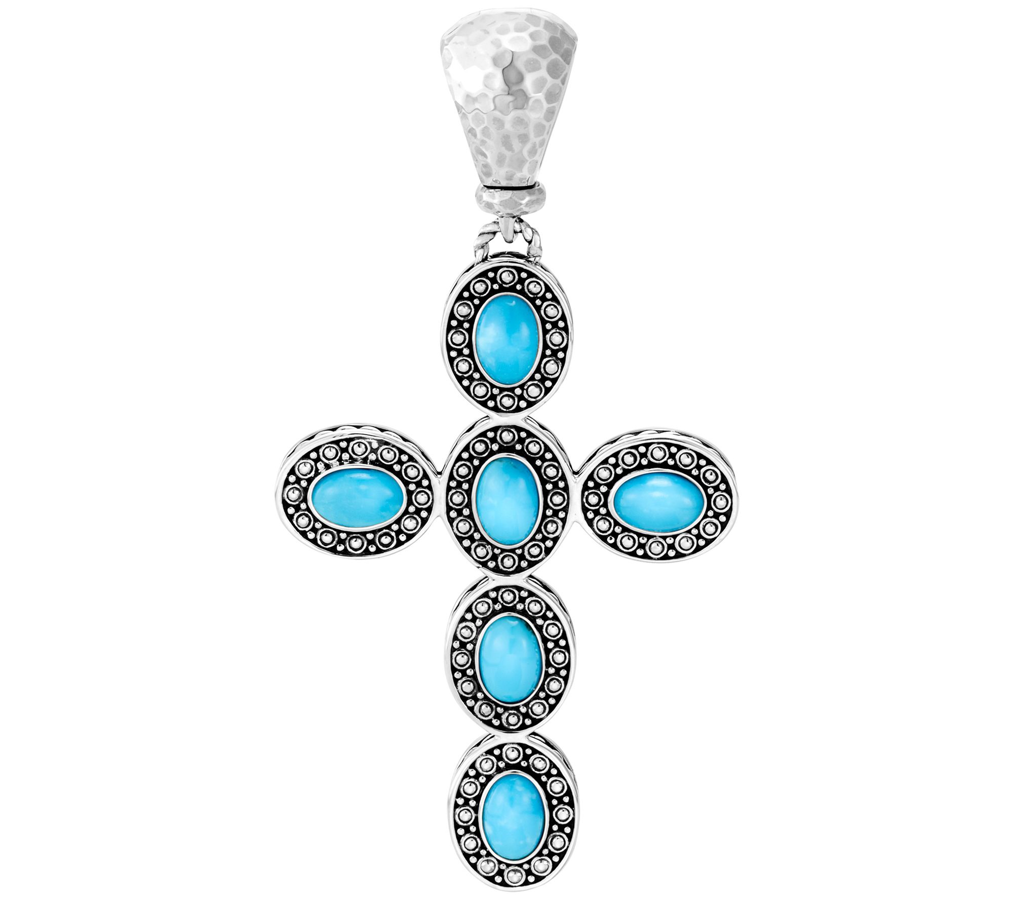 JAI Sterling Silver Gemstone Cross Enhancer