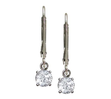 Diamonique 100-Facet 1 cttw Round Leve r Back E arring