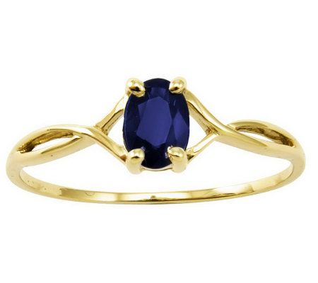 Birthstone Oval Solitare Ring, 14K Gold