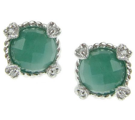 Judith Ripka Sterling Birthstone Stud Earrings