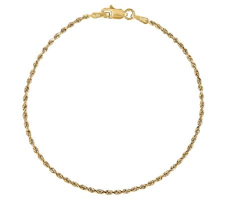 Diamond-Cut Rope Bracelet, 14K Gold