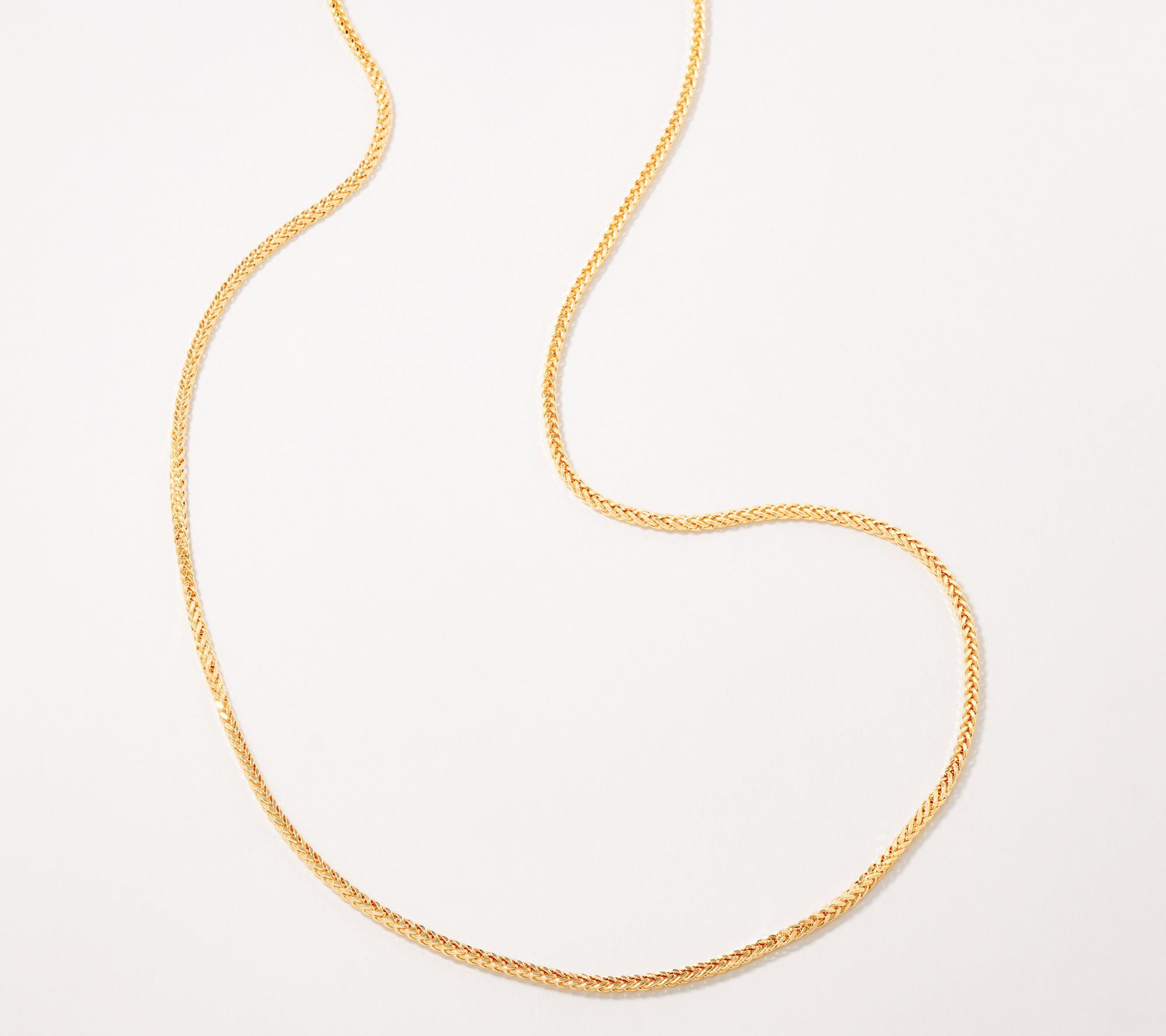 Italian Gold Sparkle Wheat 36 Necklace, 14K Gold