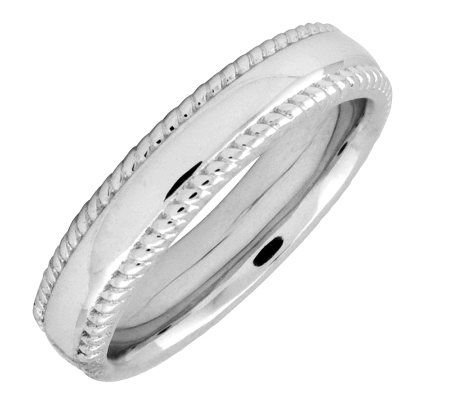 Simply Stacks Sterling 4.25mm Ribbed-Edge Ring