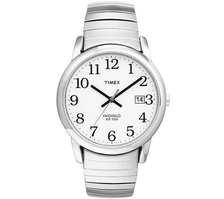 Timex Mens Silvertone Easy Reader Watch