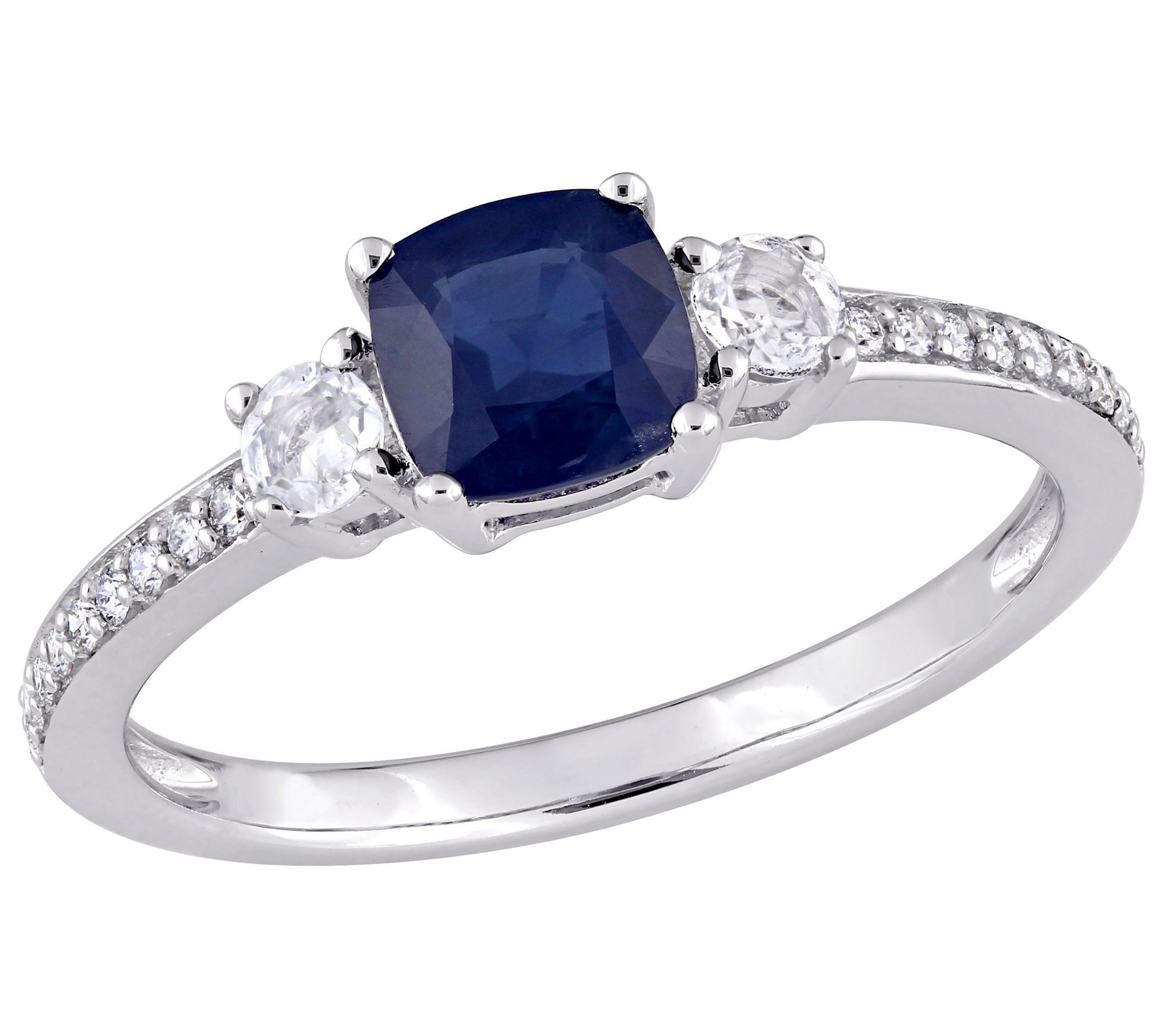Bellini 14K Gold 1.15 cttw Sapphire & 0.10 ct t w Diamond Ring