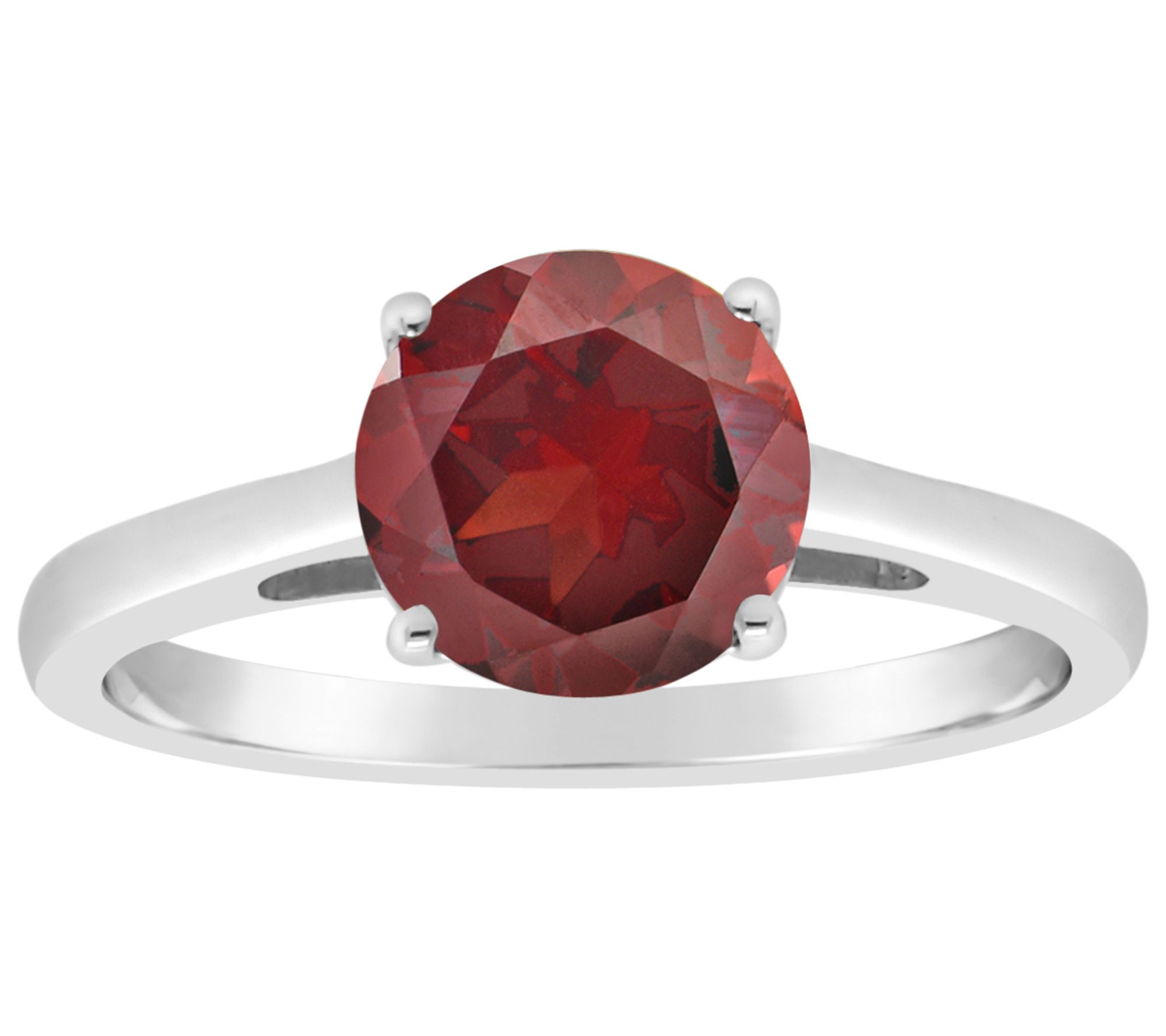 Affinity Gems 14K Gold Round 2.10 cttw Garnet Ring