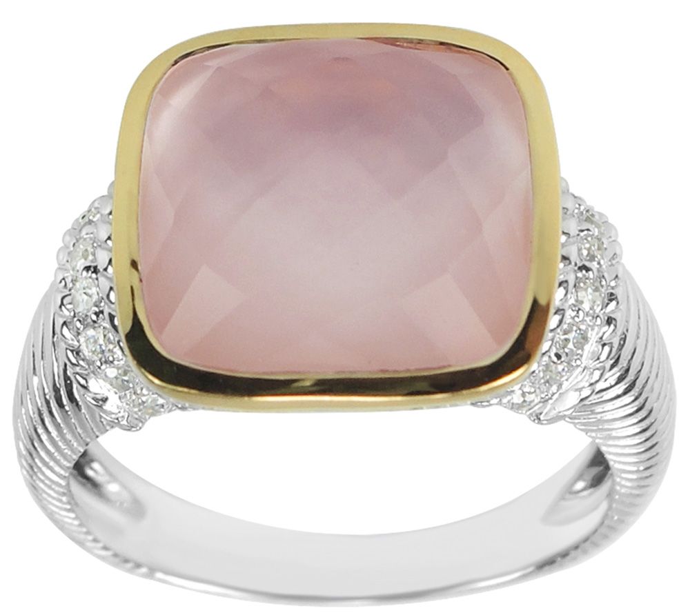 Judith Ripka Sterling, Mother-Of-Pearl Doublet Ring