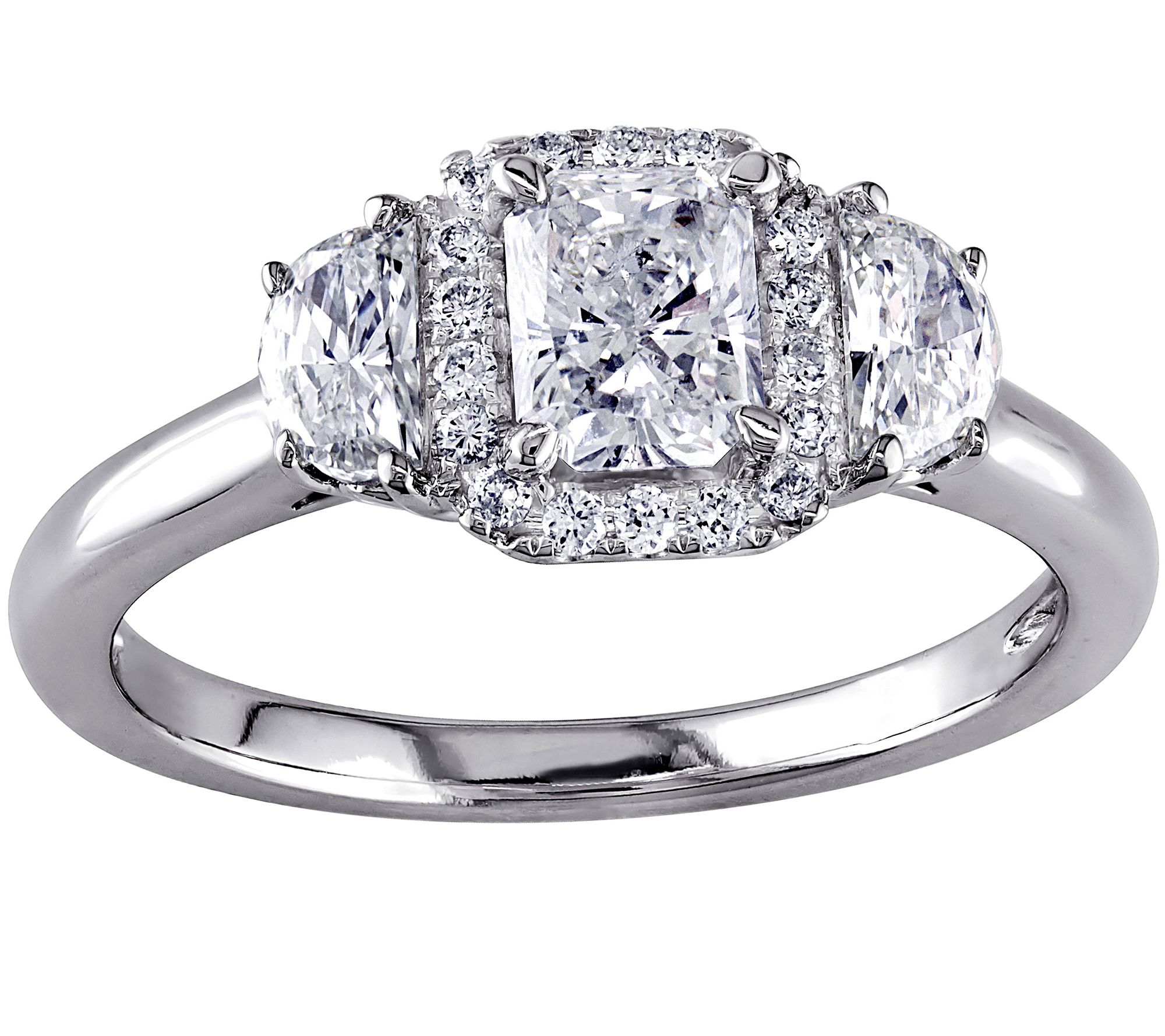 Affinity 1 cttw Radiant Cut Diamond Ring, 1 4K White Gold