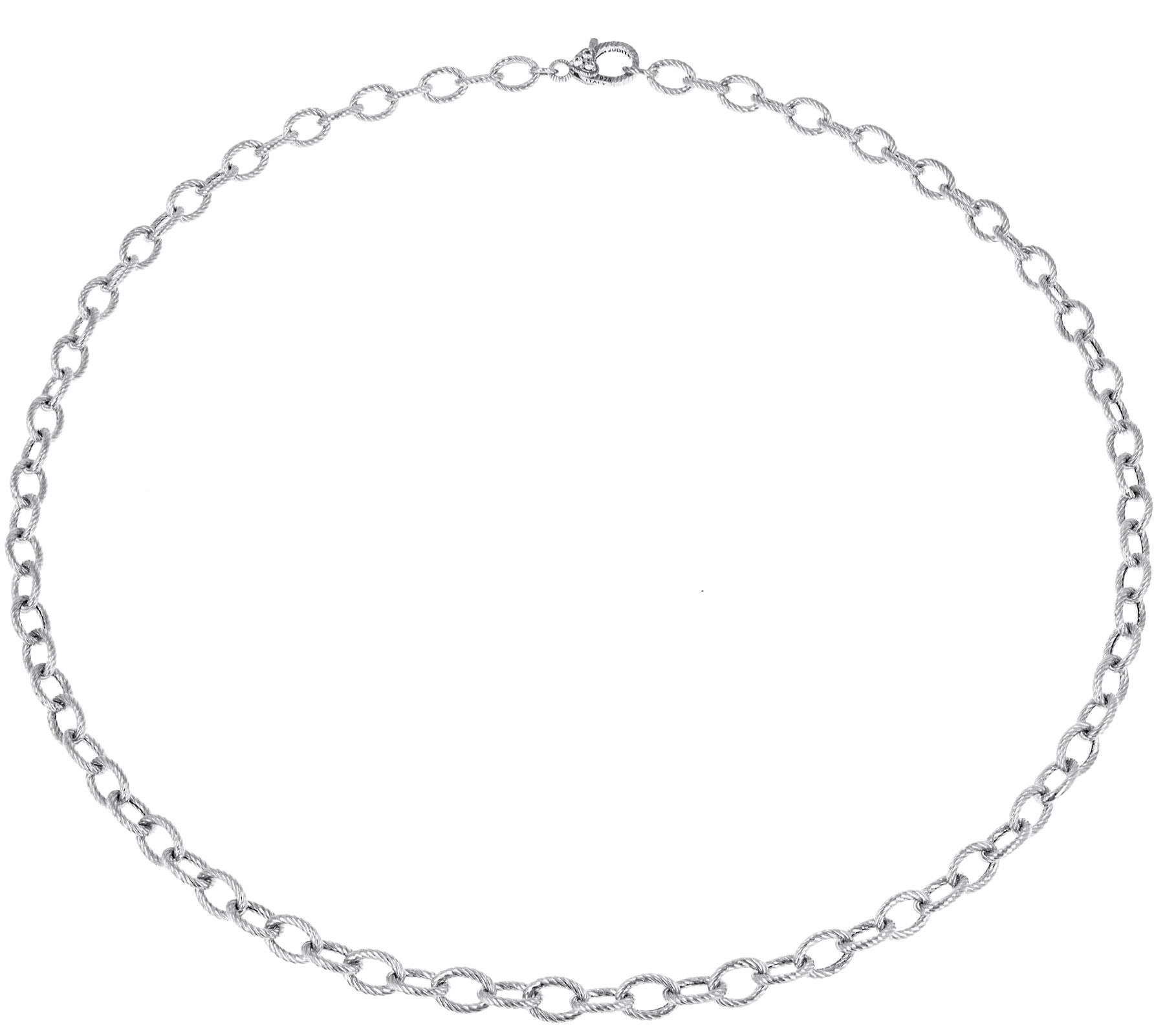 Judith Ripka Verona Sterling Oval Link 24 Neck lace 18.0g