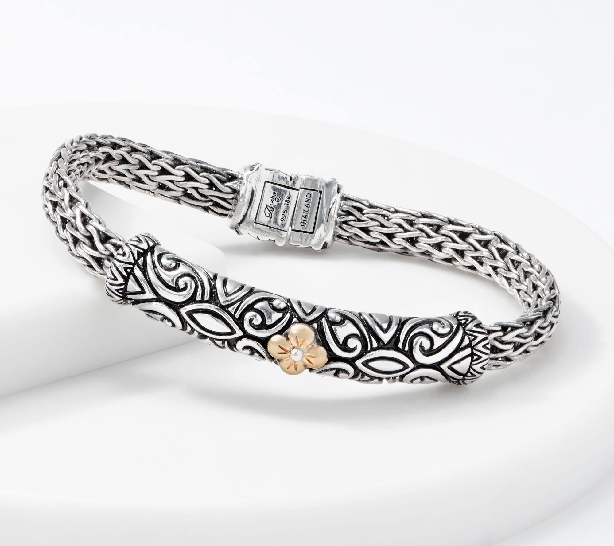 Barbara Bixby Sterling Silver & 18K Gold Bar Bracelet