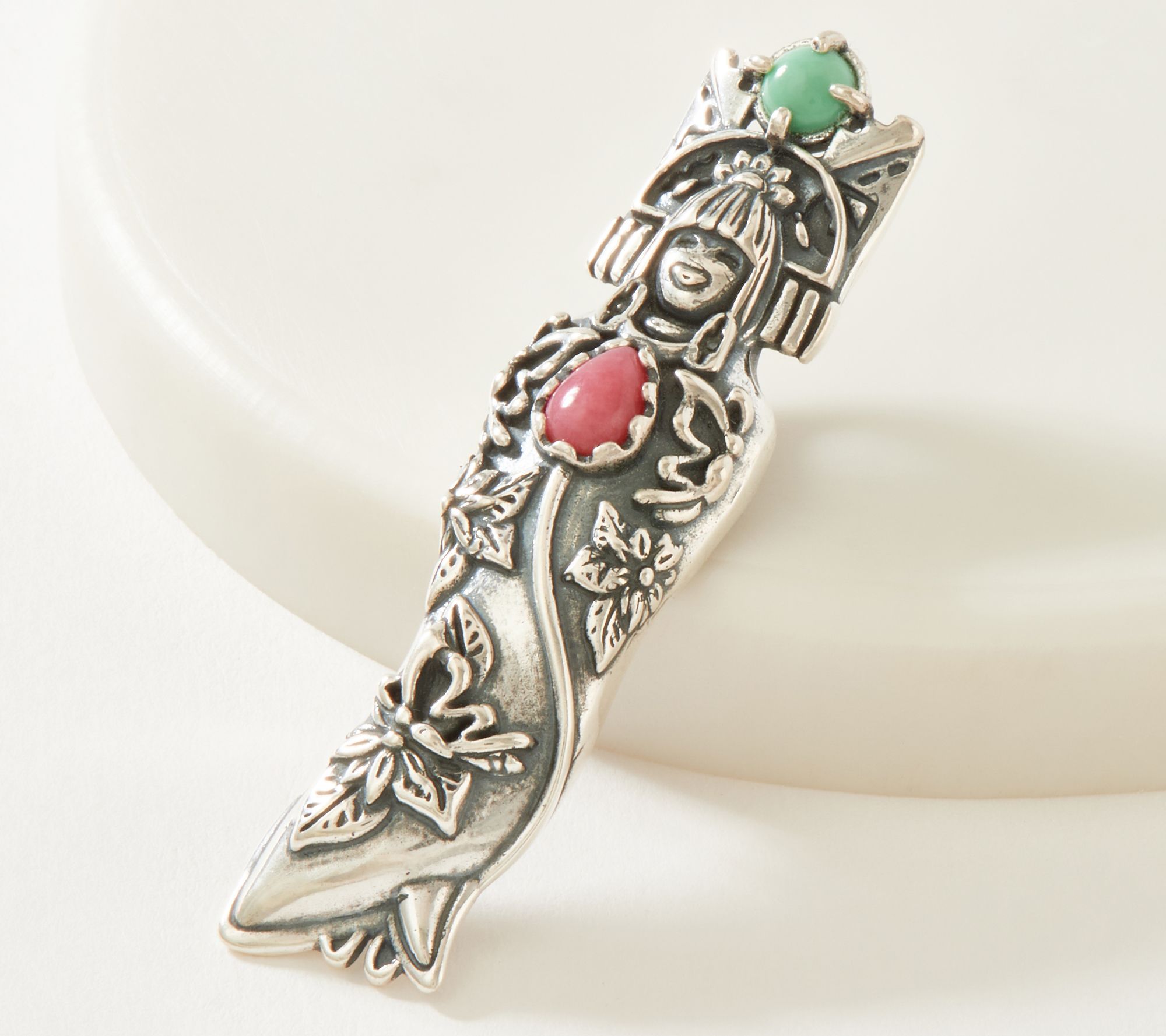 American West Sterling Silver Butterfly Maiden Gemstone Enhanc