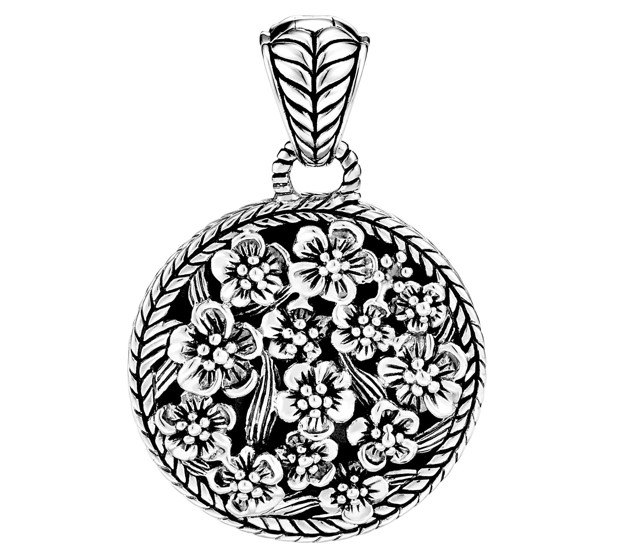 JAI Sterling Silver Forget Me Not Heirloom En hancer