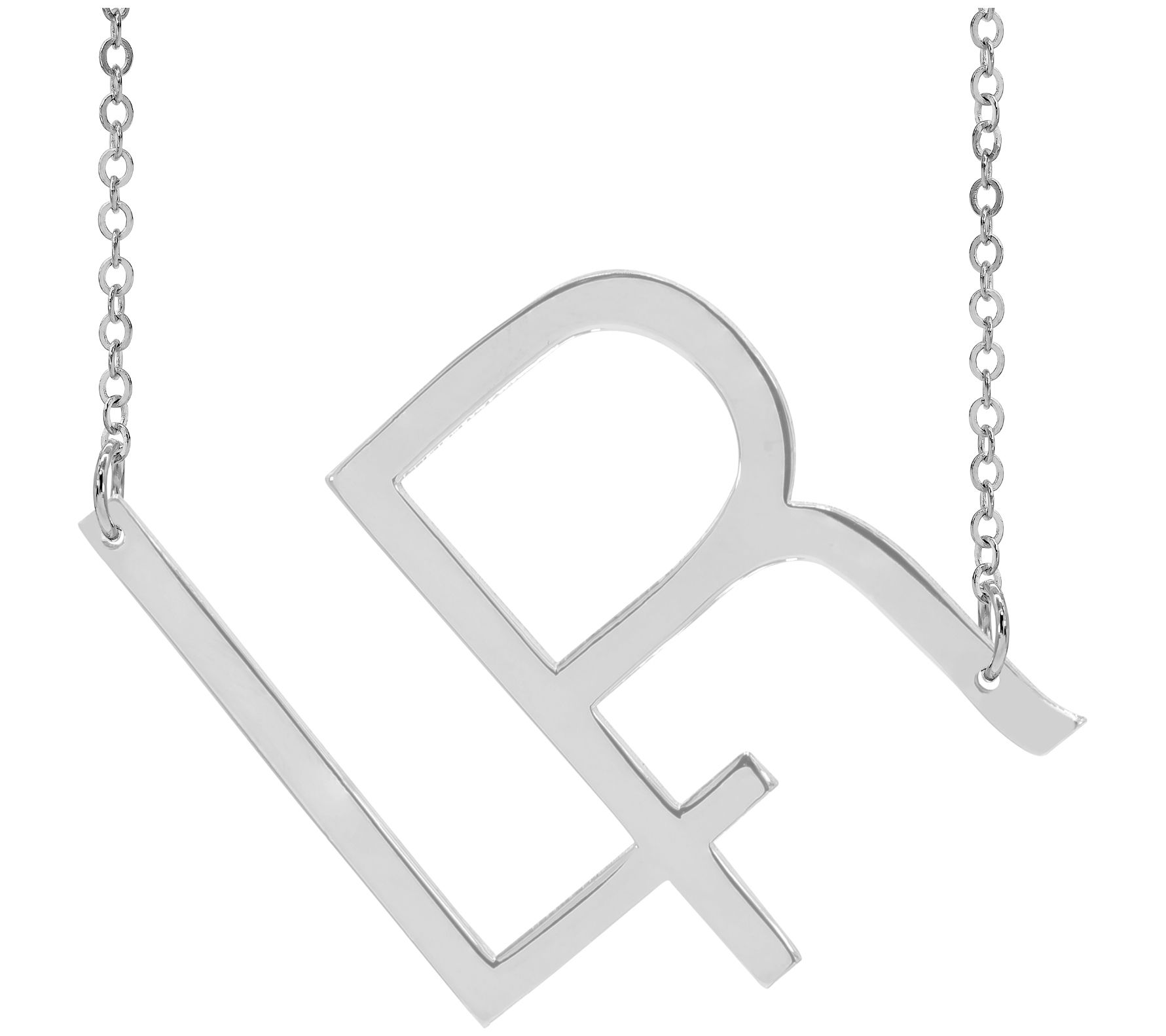 Sterling Silver Personalized 2 Letter Necklace