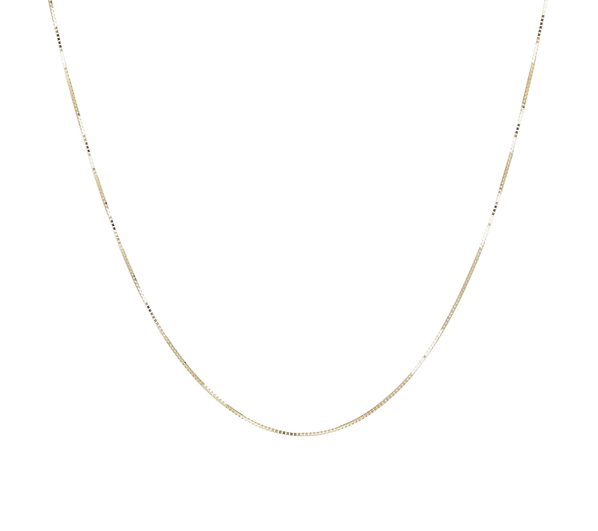 Italian Gold 18" Fine Box Chain Necklace, 10K G ld