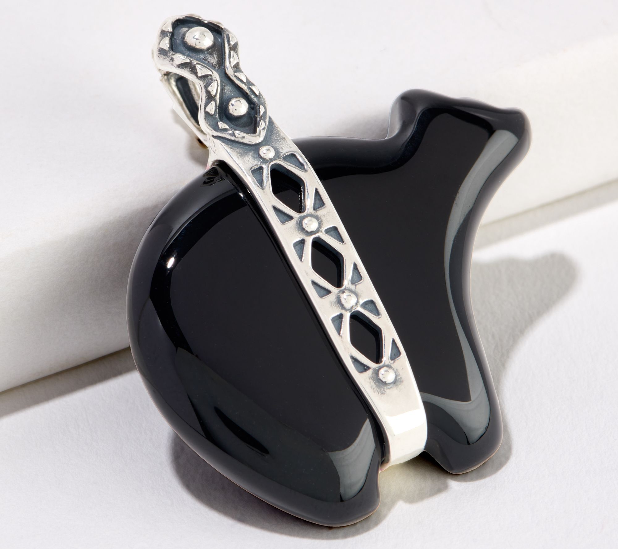 American West Sterling Silver Gemstone BearEnhancer