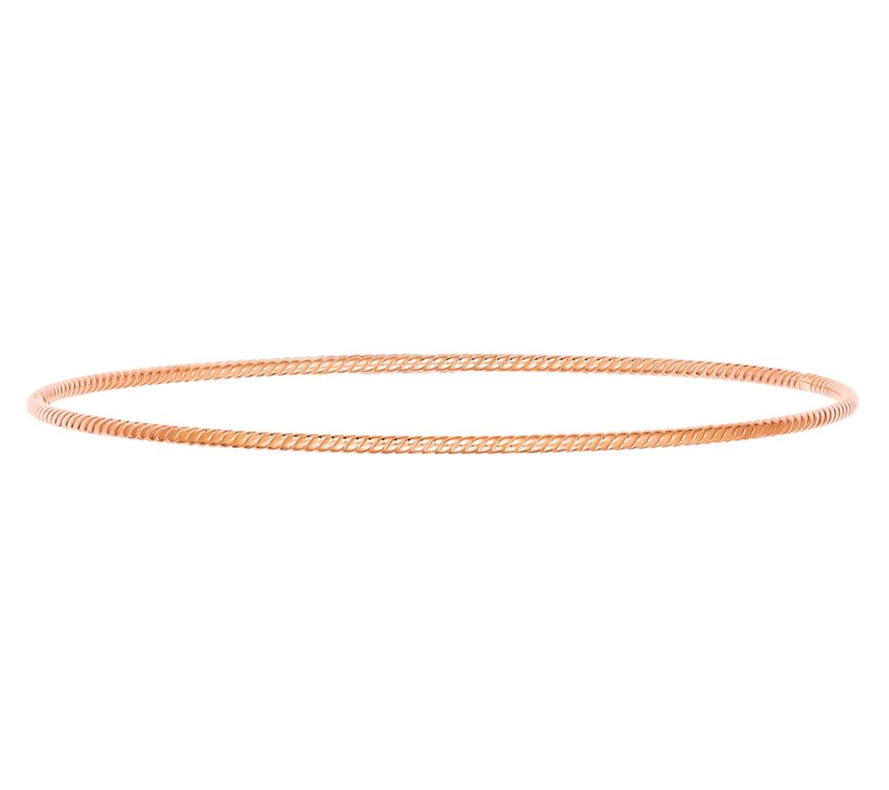 Twist Slip-On Average Bangle Bracelet, 14K