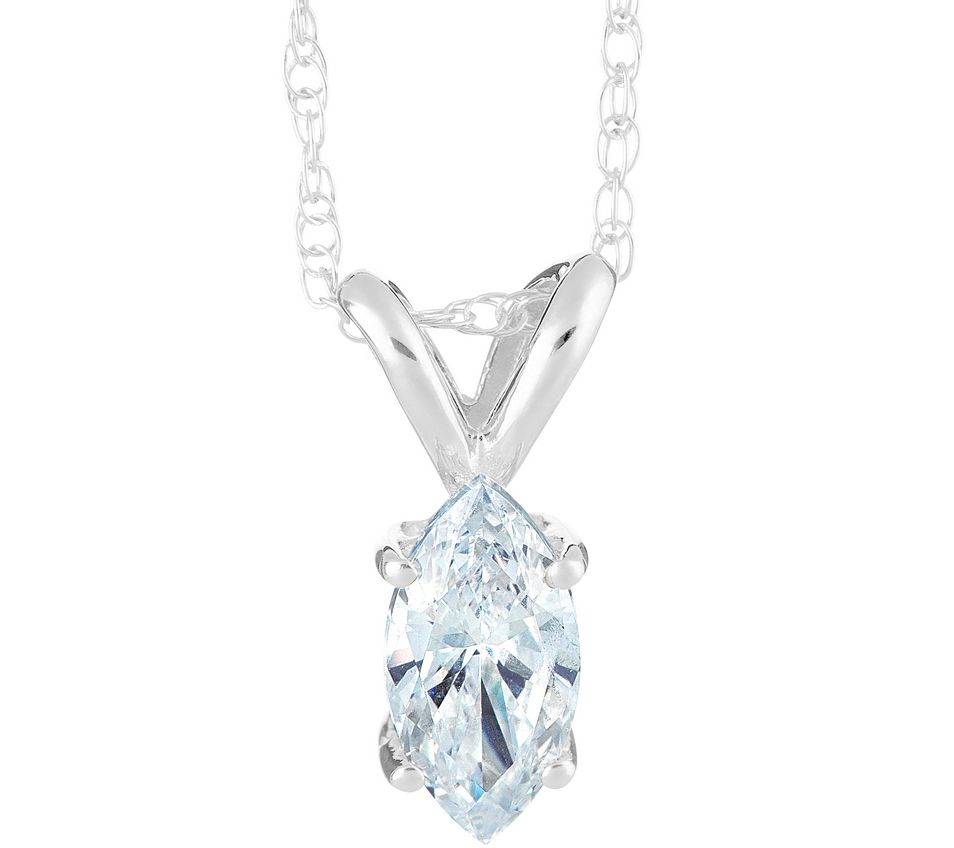 Affinity 1/4 ct Marquise Diamond Pendant, 1 4K White Gold