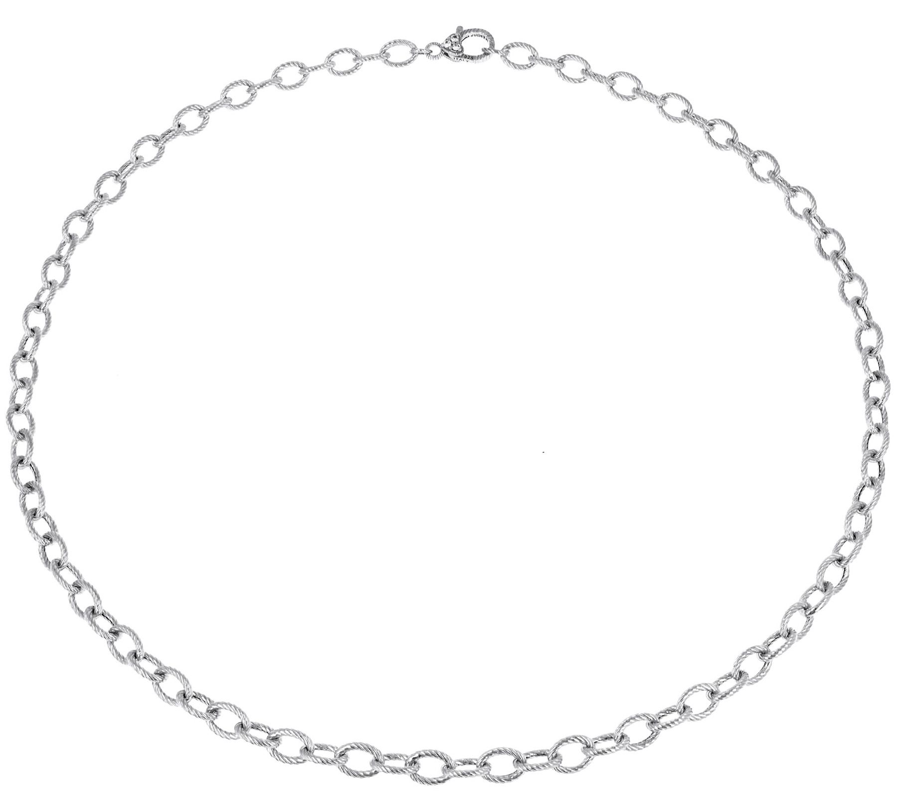 Judith Ripka Verona Sterling Oval Link 36 Neck lace 28.5g