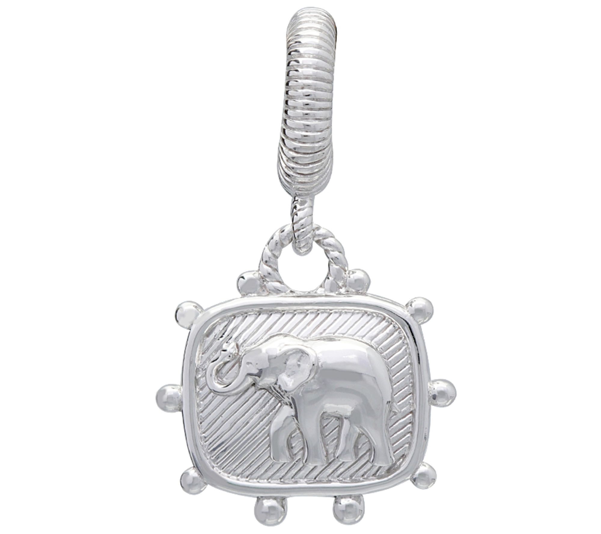 Judith Ripka Sterling Silver Elephant Charm